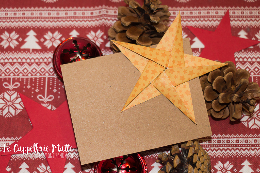 Segnaposto Natale origami faidate diy stella