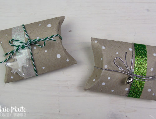 Un pacchetto regalo per Natale all’insegna del riciclo creativo! Christmas Pillow box Tutorial
